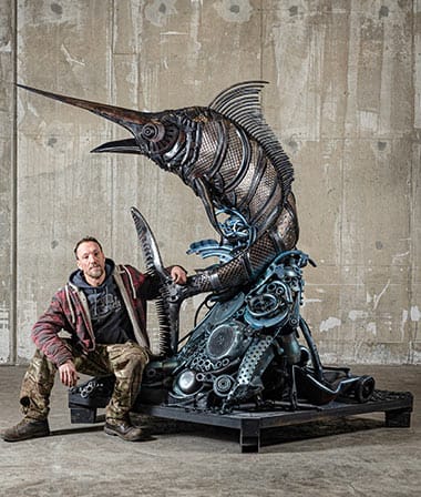 Marlin Metal Sculpture by Alan Williams
