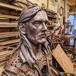 Lemmy Kilmister Bust made by Alan Williams metal Artist