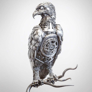 Metal Osprey Sculpture by Alan Williams
