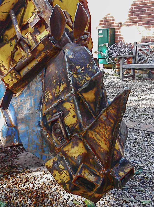 Django (Skip Rhino) metal sculpture by Alan Williams