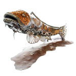 Lazy River Koi Carp sculpture 2018 created by Alan Williams