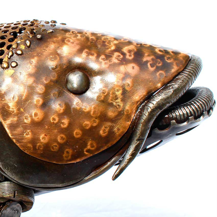 Lazy River Koi Carp sculpture 2018 created by Alan Williams