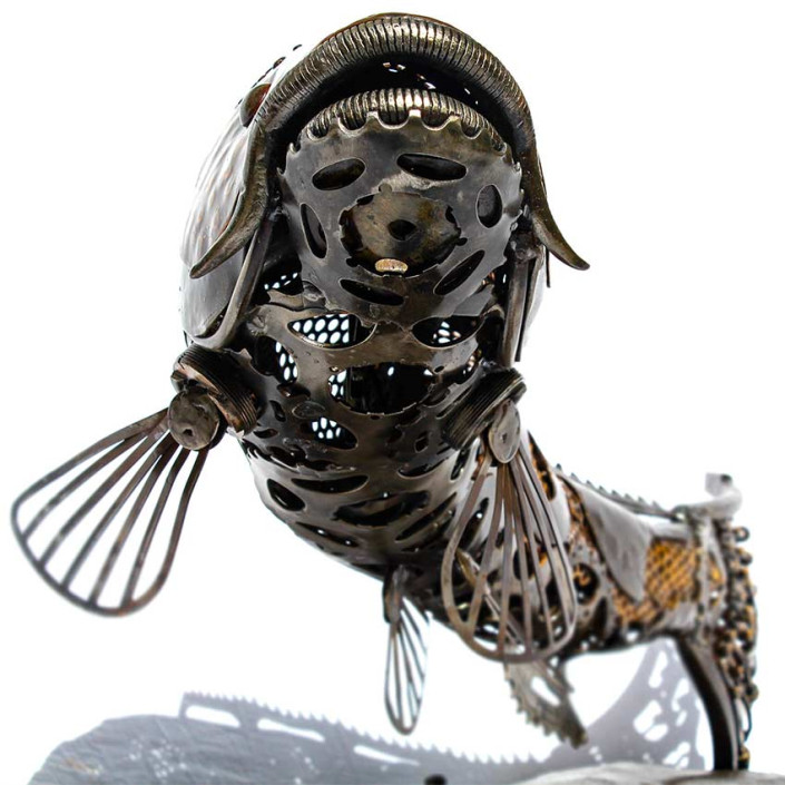 Lazy River Koi Carp sculpture 2018 created by Alan Williams