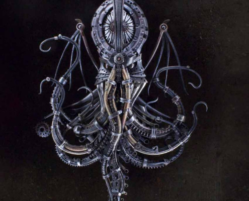 Cthulhu Metal Sculpture by Alan Williams Metal Sculpture Artist