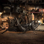Grasshopper metal Sculpture by Metal Sculpture Artist, Alan Williams