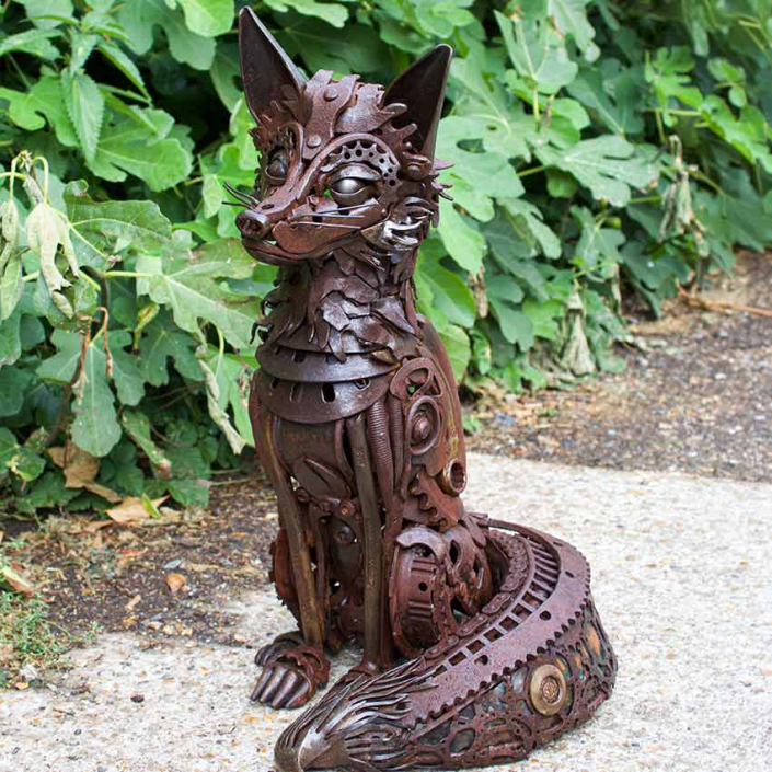 Urban Fox Metal Sculpture by Alan Williams