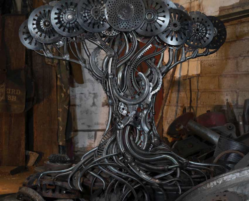 Yggdrasil Norse Tree of Life Metal Sculpture by Alan Williams metal Sculpture Artist