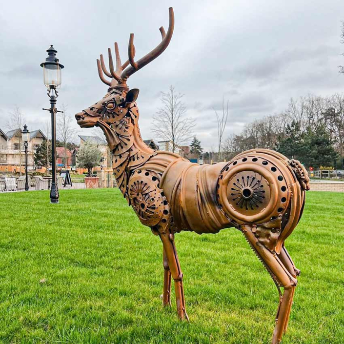 Heritage Stag 2004 - metal sculpture created by artist Alan Williams in Sussex