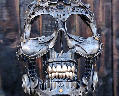 Skull Sculpture, I am what you will be created for a corporate client by Alan Williams in 2025