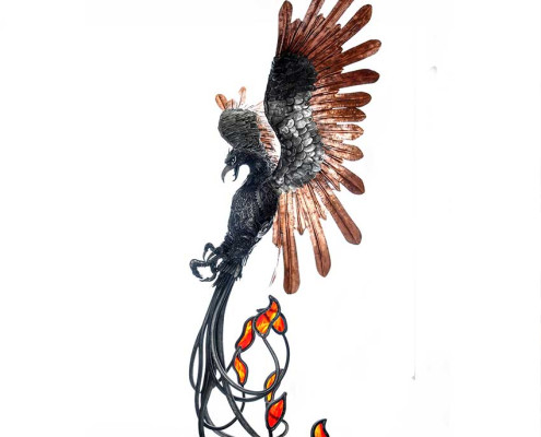 Igor Phoenix Metal Bird by Sculpture Artist Alan Williams, Henfield, Sussex 2018