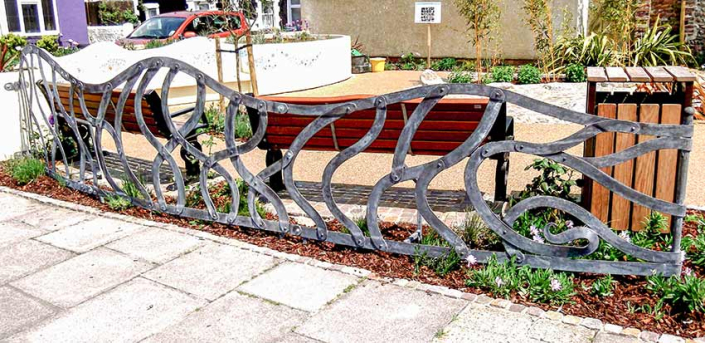 Lancing Community Sensory Garden Project Metal Gate by Alan Williams Metal Artist 2012