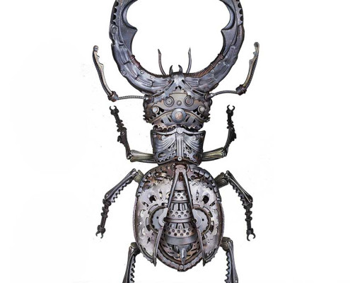 Alan Williams metal artist Scarabaeus Stag Beetle 2018