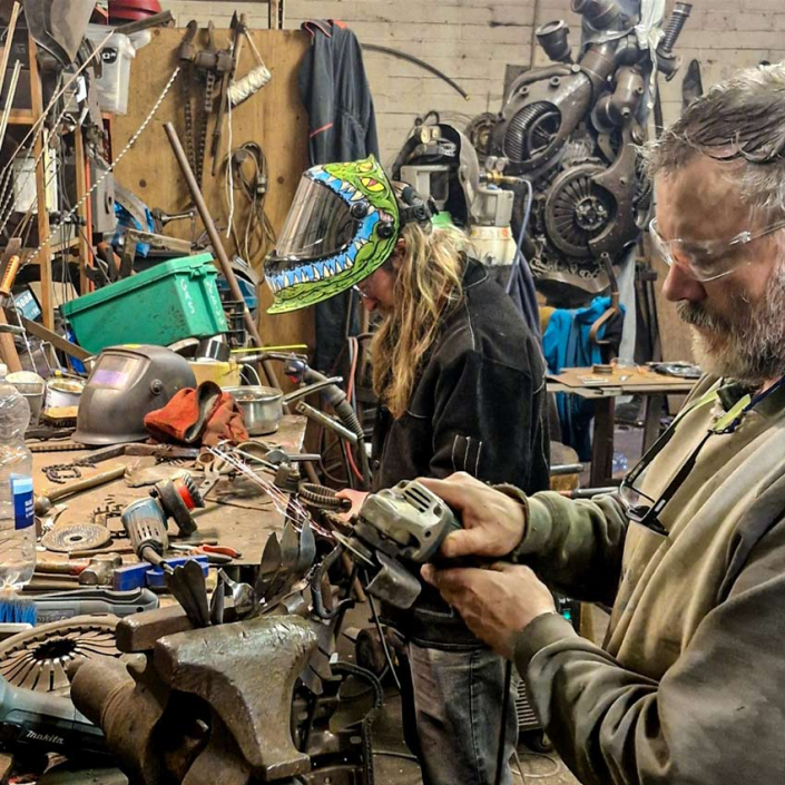 Full Day Metal Art Work Shops with Local Sussex artist Alan Williams at his Forge in Henfield Sussex